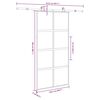 vidaXL Porta Scorrevole con Ferramenta Vetro Temperato Alluminio