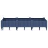 vidaXL Fioriera Giardino con Picchetti Grigio Blu 125x40x28,5 cm PP