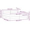 vidaXL Letto a molle con materasso Crema 200 x 200 cm Tessuto