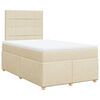 vidaXL Giroletto a Molle con Materasso Crema 120x200 cm in Tessuto