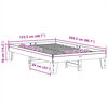 vidaXL Letto senza Materasso Bianco 120x200 cm Legno Massello di Pino