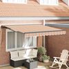vidaXL Tenda Retrattile Blu e Arancione 350 x 250 cm