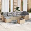 vidaXL Set Divano da Giardino 8 pcs beige e grigio chiaro Poly Rattan