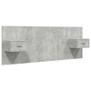 vidaXL Testiera Letto con Comodini in Legno Multistrato Grigio Cemento