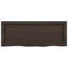 vidaXL Piano Bagno Marrone Scuro 80x30x(2-6)cm Legno Massello Trattato