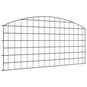 vidaXL Set di Recinzione per Stagno 5 pz 100 x 50 cm Acciaio Verde