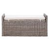 vidaXL Panchina con contenitore Grigio 110 x 40 x 50 cm Rattan