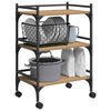vidaXL Carrello da Cucina Rovere artigianale 50 x 35 x 75.5 cm