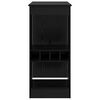 vidaXL Tavolo da bar con lo scaffale Rovere Nero 90 x 47.5 x 103.5 cm