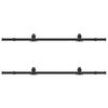vidaXL Kit di Binari per Porte Scorrevoli 366 cm Acciaio Nero
