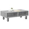 vidaXL Tavolino con Ruote Grigio Sonoma 90 x 50 x 30 cm
