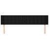 vidaXL Testiera ad Orecchio Nera 183x16x78/88 cm in Tessuto
