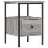 vidaXL Comodino Grigio Sonoma 34x36x50 cm in Legno Multistrato