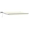 vidaXL Tenda retrattile manuale con LED Crema e Antracite 5 x 3 m