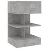 vidaXL Comodino Grigio Cemento 40x35x65 cm in Truciolato