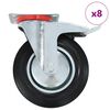 vidaXL Ruote Girevoli 8 pz 200 mm