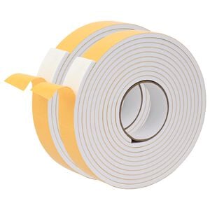vidaXL Nastro adesivo in schiuma 2 pcs Bianco 30mm x 5m Schiuma CR