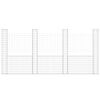 vidaXL Gabbione a U con 4 Pali in Ferro 380x20x200 cm