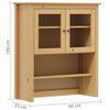 vidaXL Credenza Hill Marrone ambra 90x33x100 cm in Legno di Pino