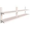 vidaXL Mensole Galleggianti a 2 Livelli 2 pz in Acciaio Inox 240x30 cm