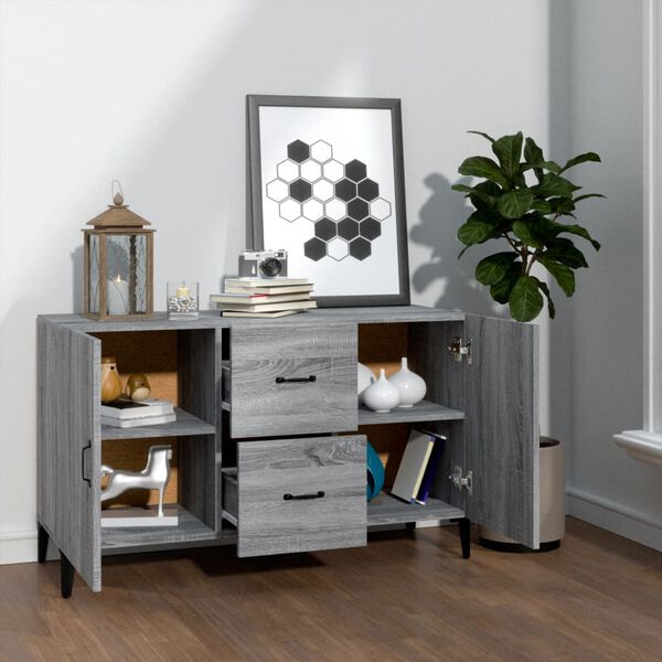 vidaXL Credenza Grigio Sonoma 100x36x60 cm in Legno Multistrato