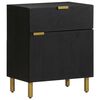 vidaXL Comodino Nero 50x33x60 cm in Legno Multistrato