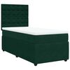 vidaXL Giroletto a Molle con Materasso Verde Scuro 80x200 cm Velluto