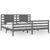 vidaXL Giroletto Grigio in Legno Massello di Pino 200x200 cm