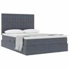 vidaXL Letto con contenitore e materasso Grigio scuro 140 x 200 cm