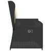 vidaXL Panchina da giardino con cuscino Nero Poly Rattan