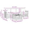 vidaXL Set divani 5 pcs Naturale e Beige Legno di Acacia Massello