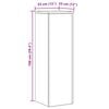 vidaXL Supporto per piante Rovere Nero 33 x 33 x 100 cm