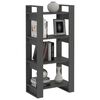 vidaXL Libreria/Divisorio Grigio 60x35x125 cm Legno Massello