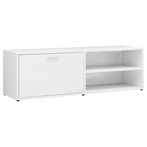 vidaXL Mobile Porta TV Bianco Lucido 120x34x37 cm in Legno Multistrato