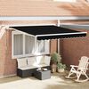 vidaXL Tenda Retrattile Nero 300 x 250 cm Poliestere e Metallo