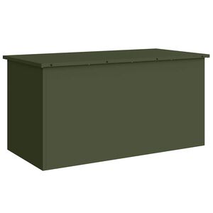 vidaXL Scatola di Stoccaggio Esterno Verde oliva 100 x 50,5 x 50 cm