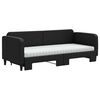vidaXL Divano Letto Estraibile con Materassi Nero 80x200 cm Tessuto