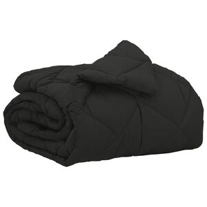 vidaXL Piumone Completo Annuale Nero 135 x 200 cm Microfibra
