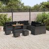 vidaXL Set Divano da Giardino con cuscino con cuscino 14 pcs Nero