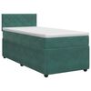 vidaXL Letto box spring con materasso Verde Scuro 90 x 200 cm Velluto