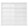 vidaXL Mobile Porta CD Bianco Lucido 100x23x89,5 cm Legno Multistrato