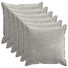 vidaXL Federa 6 pz HOUTEN Grigio Chiaro 70 x 70 cm Tessuto Chenille
