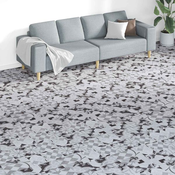 vidaXL Tavole per Pavimenti 18 pcs Grigio 5,26 m&sup2; PVC