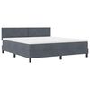 vidaXL Letto a molle con materasso Grigio scuro 180 x 200 cm Velluto