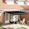 vidaXL Tenda Retrattile Nero 400 &times; 300 cm Tessuto e acciaio