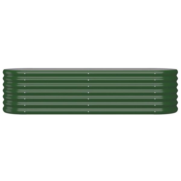 vidaXL Letto Giardino Acciaio Zincato 152x40x36 cm Verde