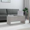 vidaXL Tavolino Grigio Cemento 102x50,5x46,5 cm in Legno Multistrato