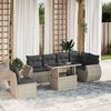 vidaXL Set Divani da Giardino 7pz con Cuscini Grigio Chiaro Polyrattan