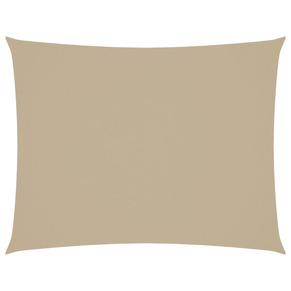 vidaXL Parasole a Vela Oxford Rettangolare 3x6 m Beige