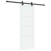 vidaXL Porta scorrevole 78 x 202 cm Legno ingegnerizzato Bianco e Nero